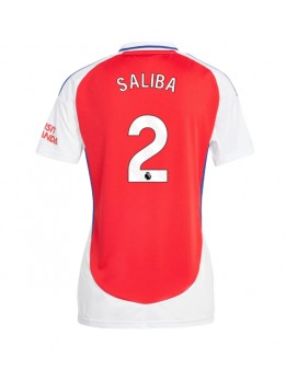 Arsenal William Saliba #2 Heimtrikot für Frauen 2024-25 Kurzarm